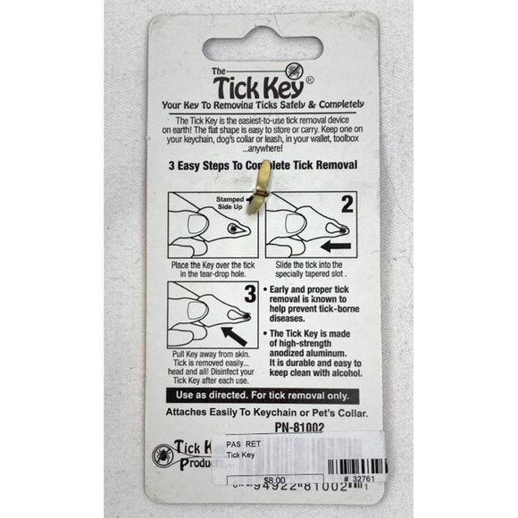 The Tick Key, attaches to keychain or collar, NWT - Picture 2 of 2